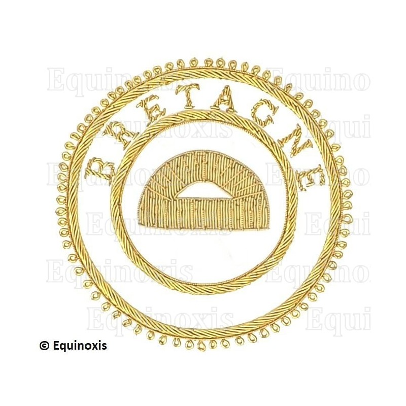 Badge / Macaron GLNF – Grande tenue provinciale – Grand Surintendant – Bretagne – Brodé main